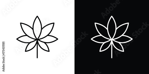 Cannabis icon vector illustration. editable stroke icon.