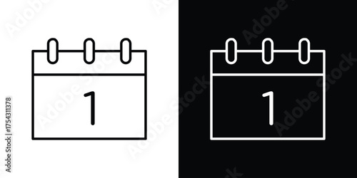 Calendar day icon vector illustration. editable stroke icon.