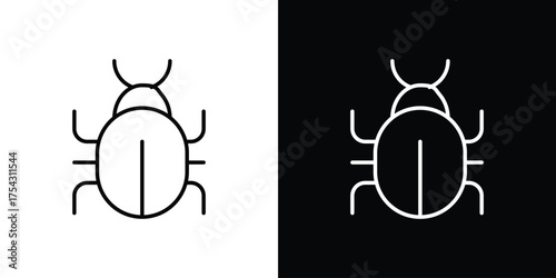 Bugs icon vector illustration. editable stroke icon.