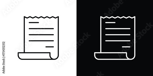 Bill icon vector illustration. editable stroke icon.