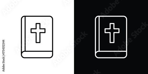 Bible icon vector illustration. editable stroke icon.