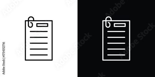Assignment icon vector illustration. editable stroke icon.