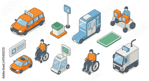 Futuristic urban transport: isometric vehicles and mobility innovations