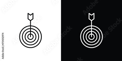 Aim icon vector illustration. editable stroke icon.