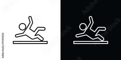 Accident icon vector illustration. editable stroke icon.