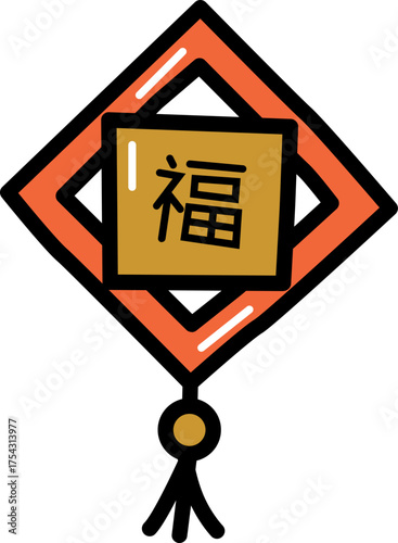 Lunar new year chinese culture line icon