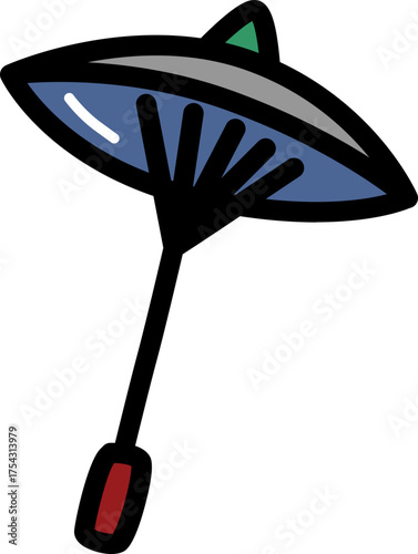 Umbrella chinese culture line icon