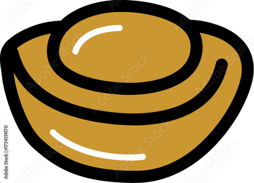 Gold coin chinese culture line icon