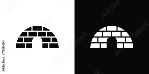 Igloo icon glyph vector Illustration