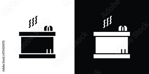 Hot tub icon glyph vector Illustration