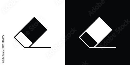 Eraser icon glyph vector Illustration