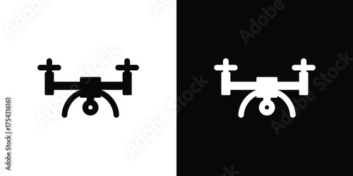 Drone icon glyph vector Illustration