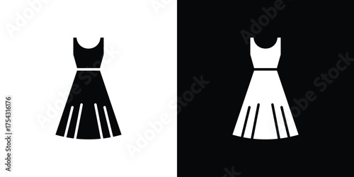 Dress icon glyph vector Illustration