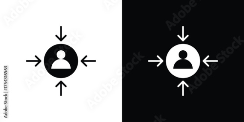 Customer centricity icon glyph vector Illustration