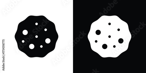 Cookie icon glyph vector Illustration