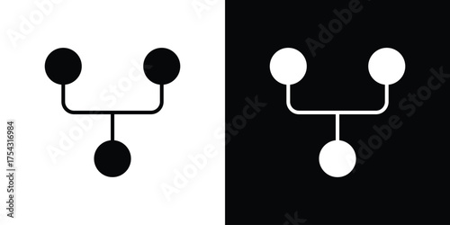 Code Fork icon glyph vector Illustration