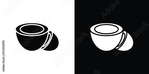 Coconut icon glyph vector Illustration