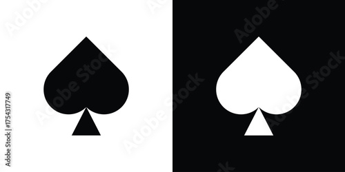 Card-spade icon glyph vector Illustration