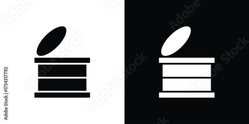 Canned food icon glyph vector Illustration