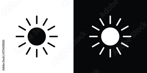 Brightness icon glyph vector Illustration