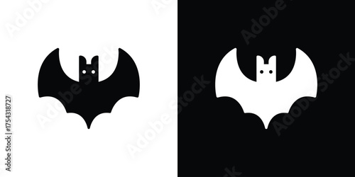 Bat icon glyph vector Illustration