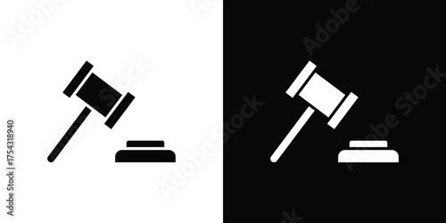 Auction icon glyph vector Illustration