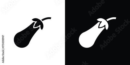 Aubergine icon glyph vector Illustration
