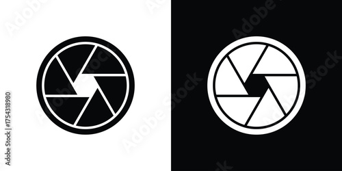 Aperture icon glyph vector Illustration