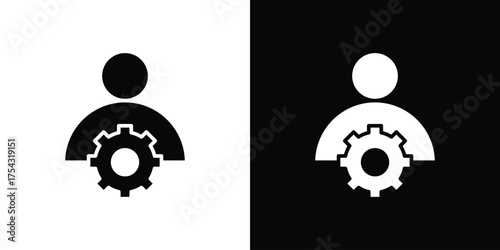 Admin icon glyph vector Illustration