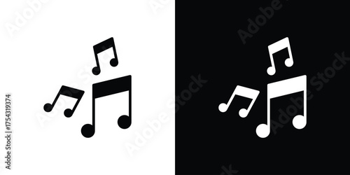 Music icon glyph vector Illustration