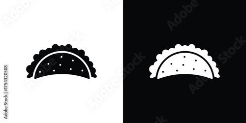 Taco icon glyph vector Illustration