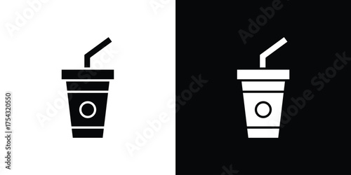 Swoosh Cup icon glyph vector Illustration