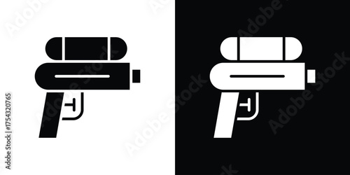 Squirt gun icon glyph vector Illustration