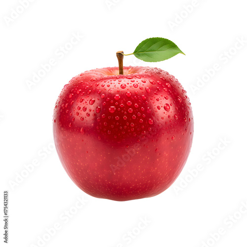red apple isolated on white
