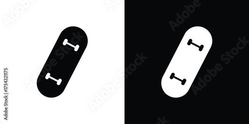 Skateboard icon glyph vector Illustration