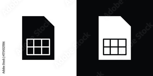 Sim card icon glyph vector Illustration