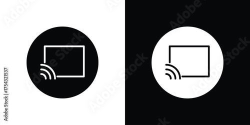 Screencast icon glyph vector Illustration