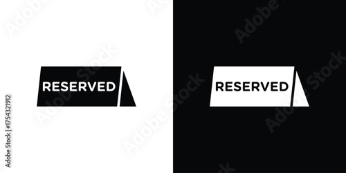 Reservation table icon glyph vector Illustration