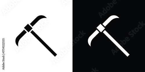 Pickaxe icon glyph vector Illustration
