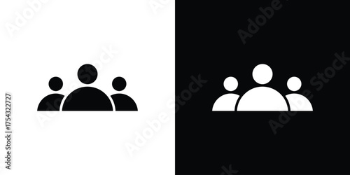 people icon glyph vector Illustration