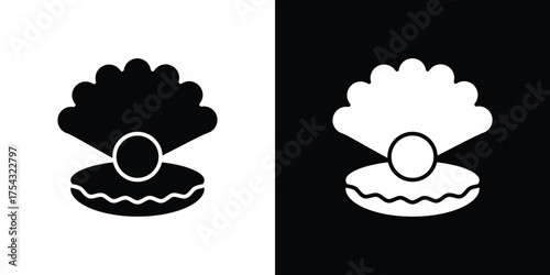 Pearl icon glyph vector Illustration