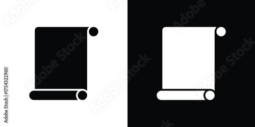 Paper Scroll icon glyph vector Illustration