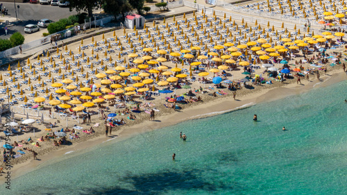 Photography Aerial view of Mondello Beach near Palermo, Sicily, Italy