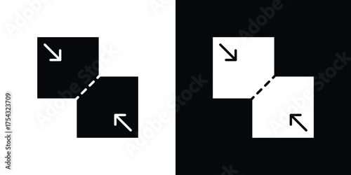 Merge icon glyph vector Illustration