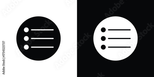 Menu list button icon glyph vector Illustration
