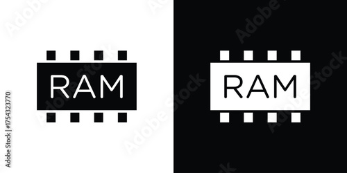 Memory icon glyph vector Illustration