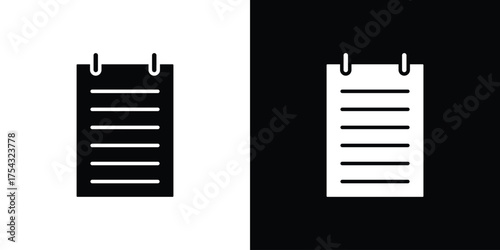 Memo Pad icon glyph vector Illustration