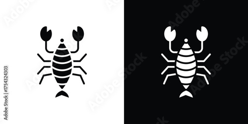 Lobster icon glyph vector Illustration