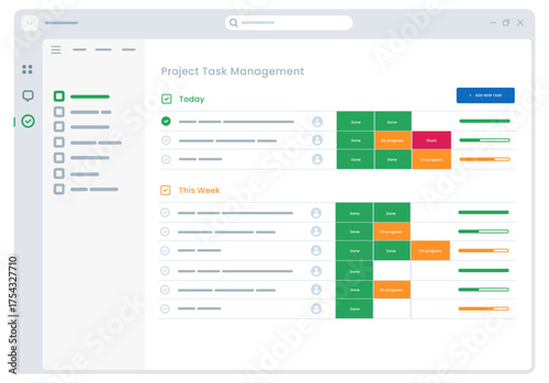 Task management dashboard project tasks organized by status and timeline software for team collaboration project management application