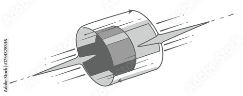 Zero Friction Energy Transfer Vector Art - Minimalist High Velocity Interface